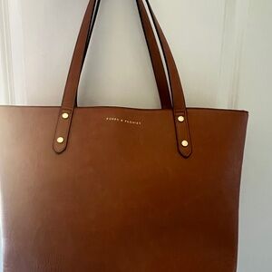 Poppy & Peonies Classic Tan Tote